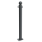Ornamental bollard | Series 474B | � 76 mm | stationary, to be fixed by plugswith base plate 100 x 150 mm | without lock | with 2 eyelets